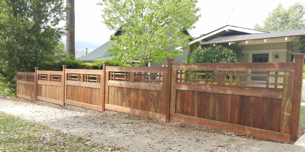 pasadena craftsman custom fence